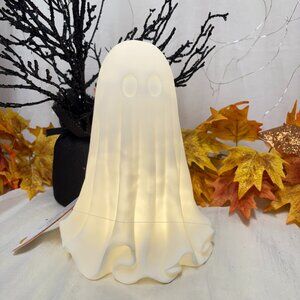 Martha Stewart White Resin LED Cheesecloth Ghost Halloween Decor 10” New in Box